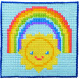 Zestaw do haftu Permin Słomkowe słońce dla dzieci 25x25cm