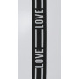 Opaska elastyczna 38 mm Love czarno-biała - 50 cm