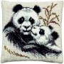 Zestaw do haftu Permin Stramaj z pandami z włóczki 40x40cm