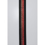 Pasek do torby poliester 38 mm czarny/czerwony z lureksem - 50 cm