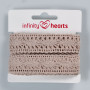 Infinity Hearts Lace Ribbon Poliester 25mm 3 Sand - 5m