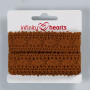 Infinity Hearts Lace Ribbon Polyester 25mm 4 Brązowy - 5m