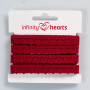 Infinity Hearts Lace Ribbon Poliester 11mm 10 Wine Czerwony - 5m