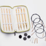 KnitPro Zestaw szydełek bambusowych 50-70-90 cm 3,5-8 mm 8 rozmiarów do szydełka tunezyjskiego / szydełka