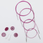 KnitPro Drut / Kabel do wymiennych igieł okrągłych 20 cm (staje się 40 cm z igłami) Fioletowy